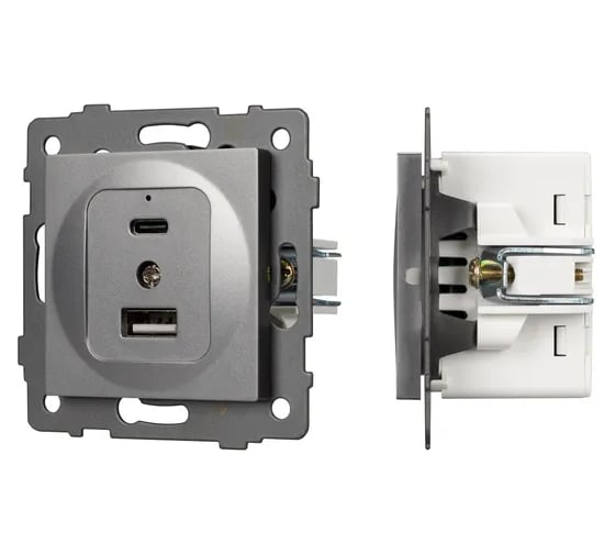 Изображение товара Механизм USB розетки Arlight SCT-MUAC-PL-GR-V 1шт 0 049840