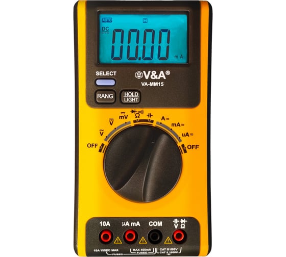 Изображение товара Мультиметр цифровой V&A VA-MM15-0