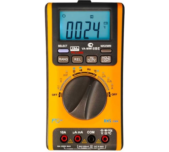 Изображение товара Мультиметр цифровой V&A VA-MM18ВЕ-0