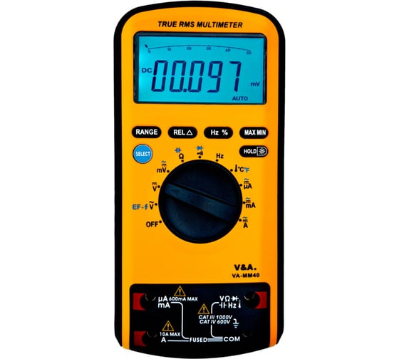 Изображение товара Мультиметр цифровой V&A VA-MM40-0