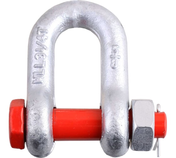 Изображение товара Скоба такелажная D с болтом и контргайкой Стройбат М16, белый цинк коробка 40 шт. 415942