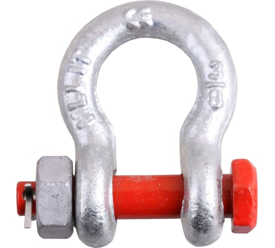 Изображение товара Скоба такелажная омегообразная с болтом и контргайкой Стройбат М10, белый цинк коробка 200 шт. 415953