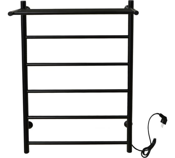Изображение товара Электрический полотенцесушитель Тера Классика с полкой 500x800 (5п+П) черный ПСН-09-17ч