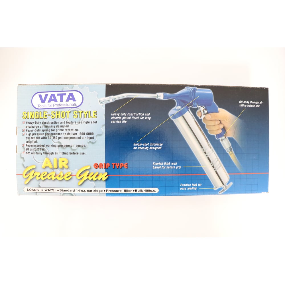 Изображение товара Пневмо шприц для консистентной смазки VATA P40001 400 г одноручной конструкции