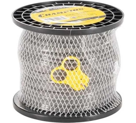 Изображение товара Корд триммерный CHAMPION TI-LON 2.4 мм, 62 м (зубчатый квадрат)+нож C7112