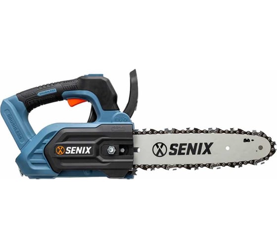 Изображение товара Пила цепная аккумуляторная Senix серия X2, 20В, 25,5 см, 10', АКБ 4.0 Ач, зарядное устройство 2А CSX2-M1-EU