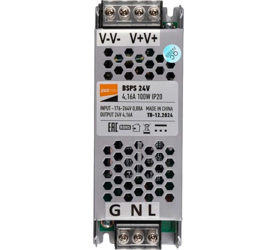 Изображение товара Блок питания для светодиодной ленты Jazzway BSPS 24В 4.16А=100Вт IP20 5062184