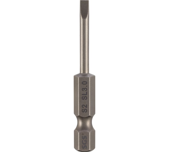 Изображение товара Бита SGS шлицевая SL3.0x0.5х50мм S2 1шт 6350-SL3.0