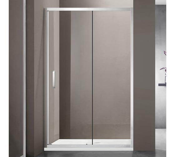 Изображение товара Душевое ограждение SANTREK AQUA Iris- DF-1000-C-Chrome 1000х1850 прямое стекло прозр 6мм, профиль Хром 334072