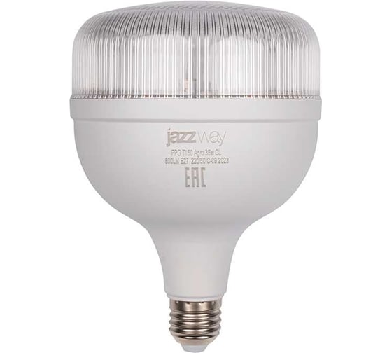 Изображение товара Лампа светодиодная для растений Jazzway PPG T150 Agro 36Вт CL E27 прозрачная 173x124мм красный/синий спектр 5050389