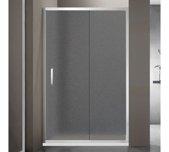 Изображение товара Душевое ограждение SANTREK AQUA Iris- DF-1000-G-Chrome 1000х1850 прямое стекло Грейп 6мм, профиль Хром 334073