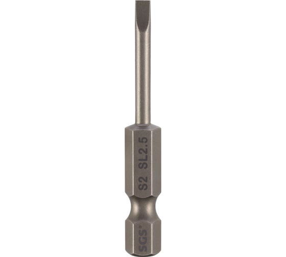 Изображение товара Бита SGS шлицевая SL2.5x0.4х50мм S2 1шт 6350-SL2.5