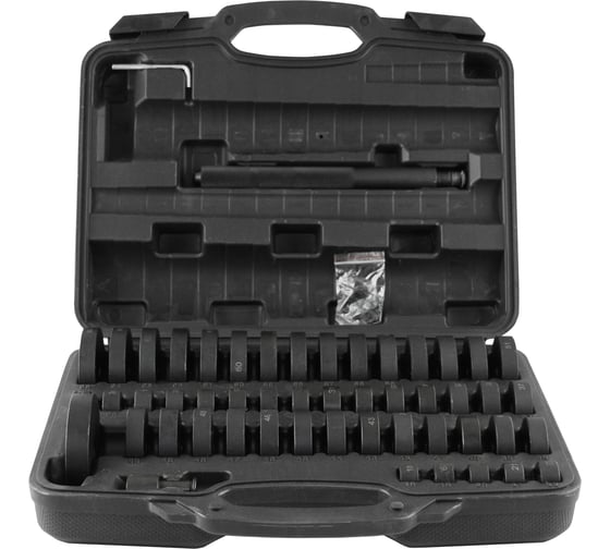 Изображение товара Набор оправок для установки подшипников и сальников Thorvik BSDS51 18-74 мм, 51 предмет 053871