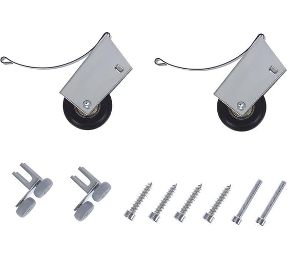 Изображение товара Комплект роликов на дверь GTV Асимметричных (2 верхних + 2 нижних + винты) 6815