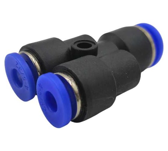 Изображение товара Тройник Контактная Механика Y-образный, трубка 6 и 4 мм KEPW06-04