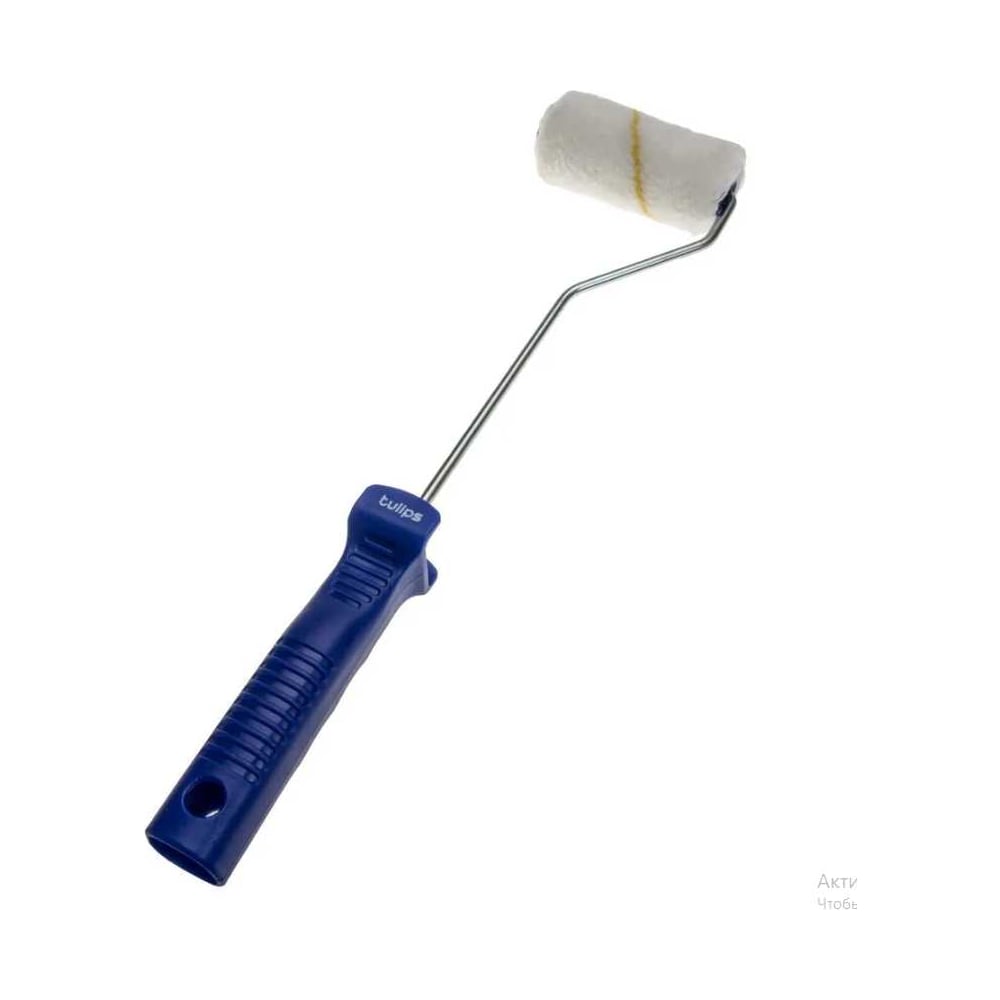 Изображение товара Валик малярный Tulips Tools decor Yellow с рукояткой 100 мм ворс 9 мм