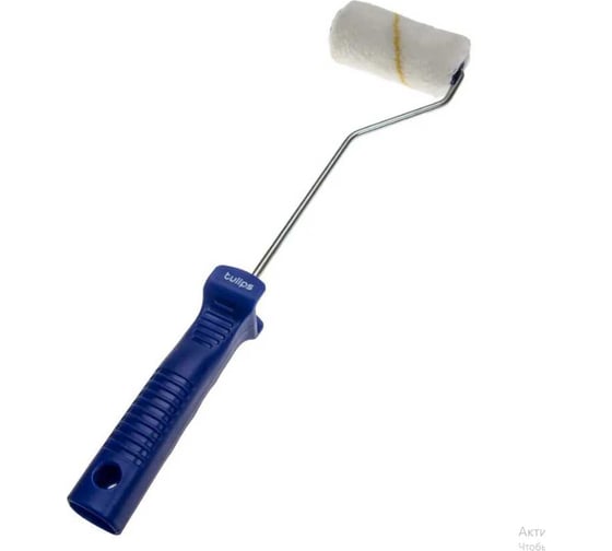 Изображение товара Валик Tulips Tools decor Yellow с рукояткой, полиакрил, 100 мм, ворс 9 мм NP10-023