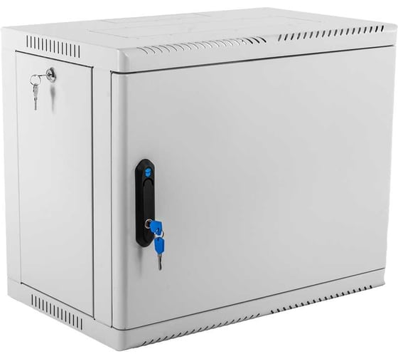 Изображение товара Шкаф телекоммуникационный ЦМО настенный, сварной, 9U, 600х350, съемные стенки, дверь металл, черный ШРН-9.350.1-9005