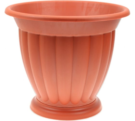 Изображение товара Кашпо на ножке ФлораПласт Гречинка 20 терракотовое, 2 л 000932