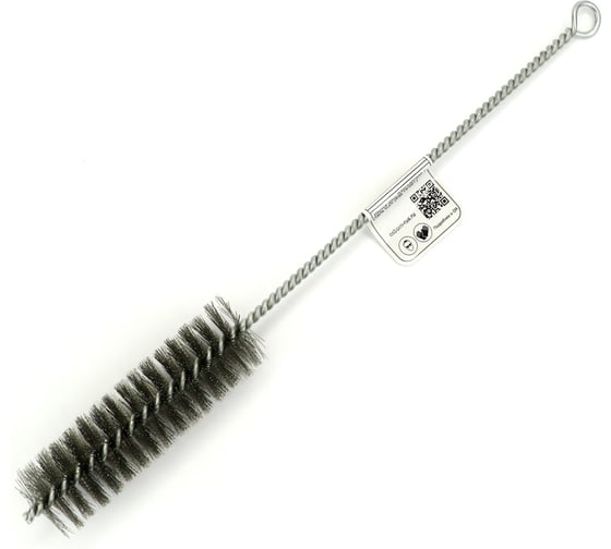 Изображение товара Щетка ерш EuroBrush Д30x100x300 с хв-м + кольцо, ворс гофр сталь 0,20 код 14-027 EB-T816230