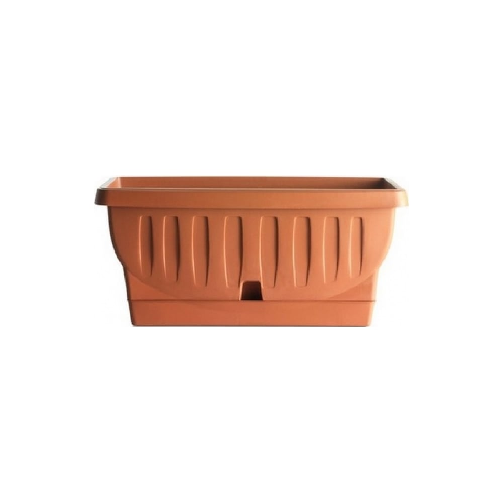 Изображение товара Балконный ящик с прикрепленным поддоном Bama Spa Natura 30208 80x38.5x35 см, 90 л, терракотовый