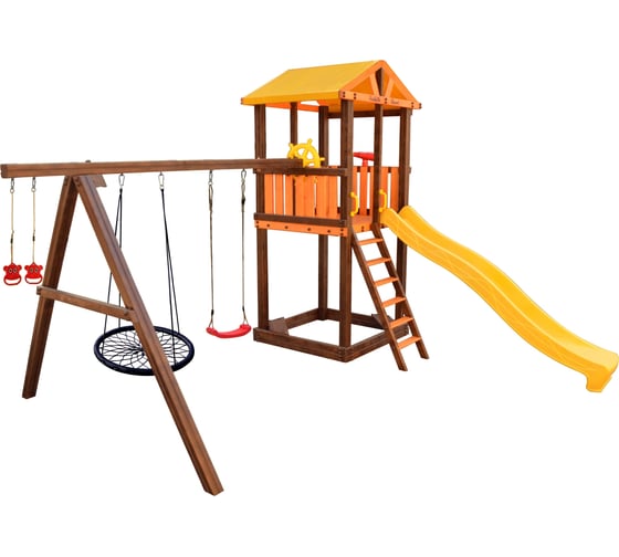 Изображение товара Игровой комплекс (ИК) Perfetto Sport «Pitigliano-3» + качели Паутина СГ000004974