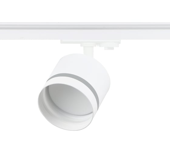 Изображение товара Светильник трековый truEnergy однофазный, с матовым кольцом, под лампу GX53, 81x70мм, металл, IP20, круг, белый 21139