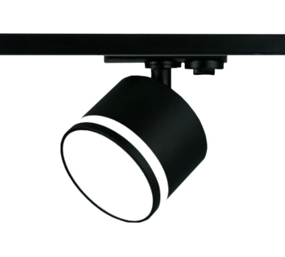 Изображение товара Светильник трековый truEnergy однофазный, с матовым кольцом, под лампу GX53, 81x70мм, металл, IP20, круг, черный 21138