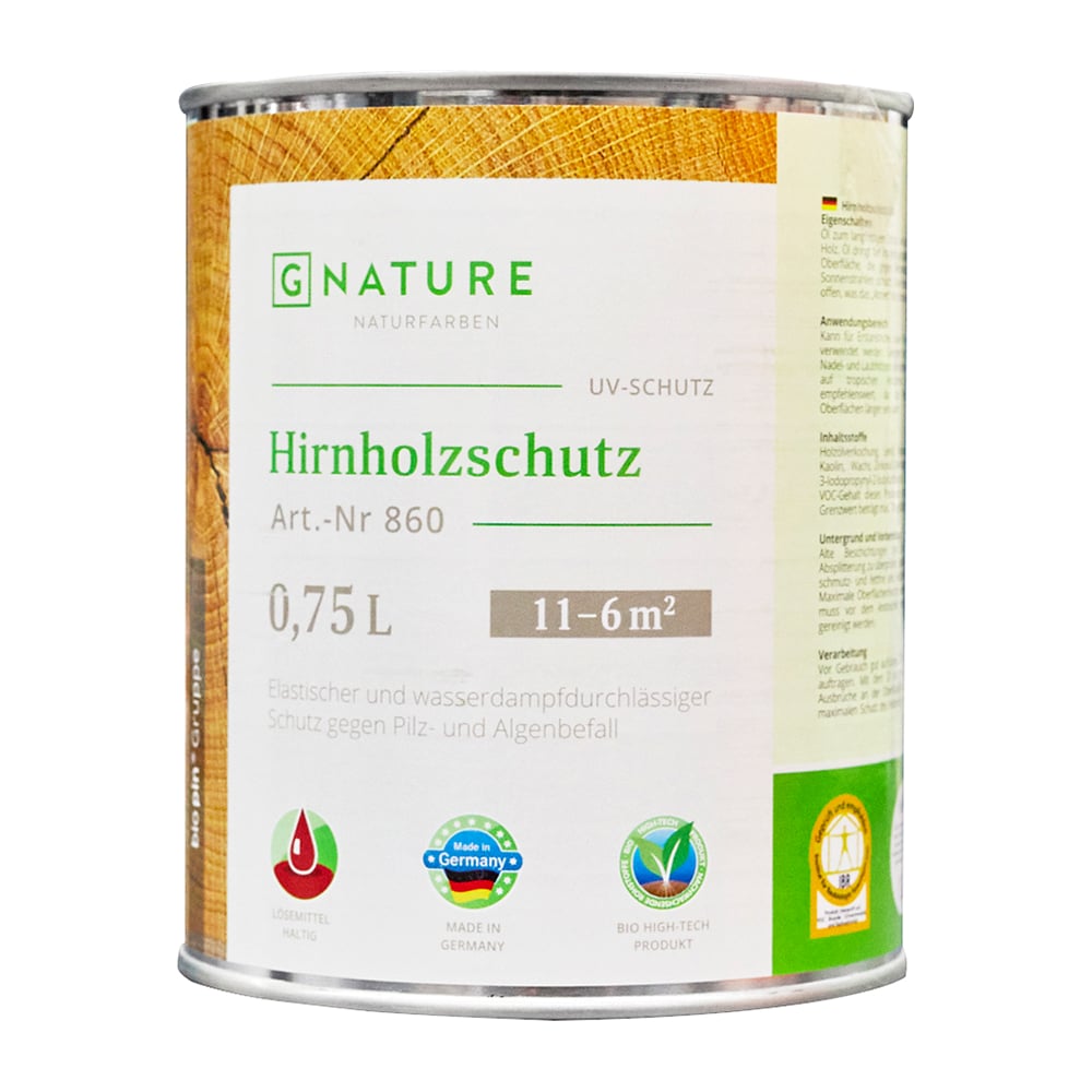 Изображение товара Защита торцов GNature 860 Hirnholzschutz бесцветное масло 0 75 л