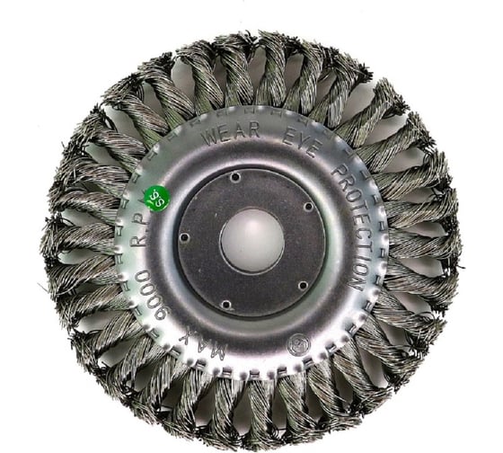 Изображение товара Щетка дисковая жгутовая EuroBrush Д150x13x22,2, ворс нерж сталь 0,50 код 13-035 EB-DSS5