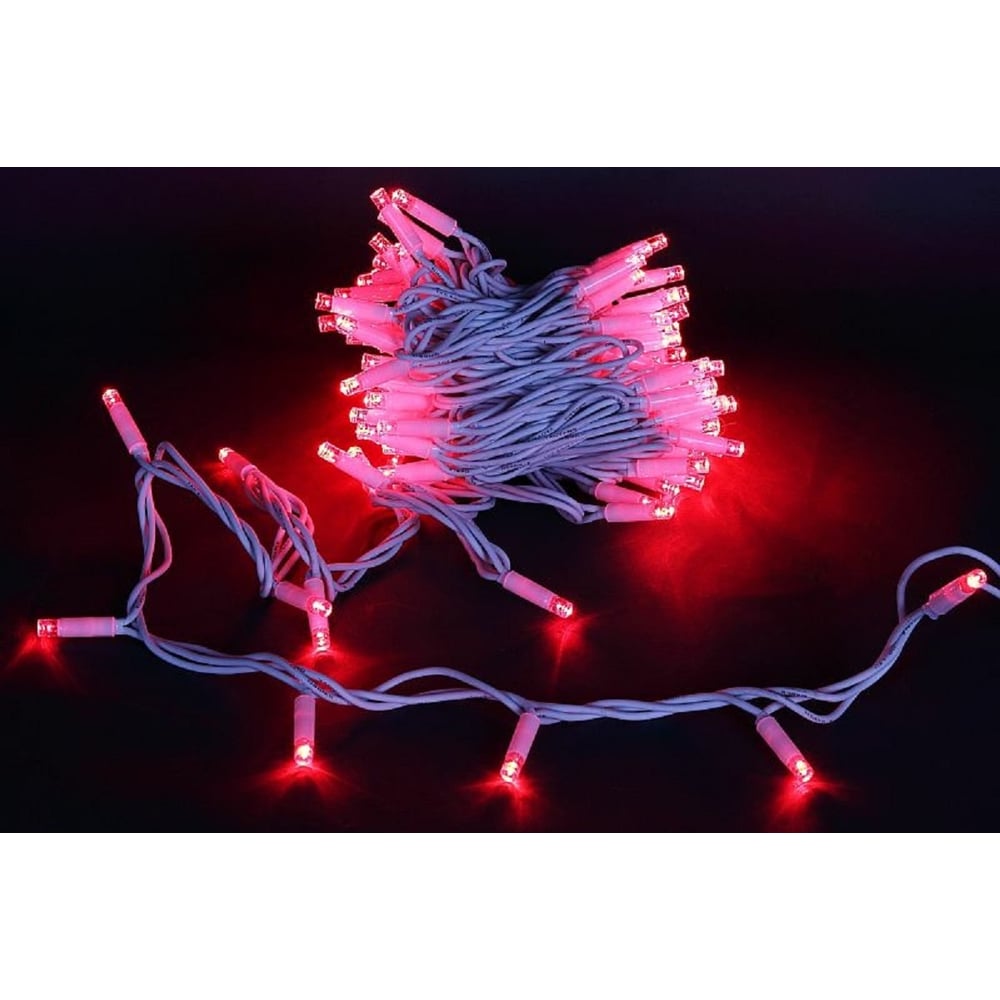 Изображение товара Светодиодная гирлянда Sneha A-026 RD для улицы 10м 100 LED красное свечение