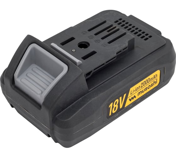 Изображение товара Аккумулятор (батарея) Musashi съемный, запасной, Li-Ion, 2000 мАч, 18 В, для аккумуляторной садовой техники LIB-20