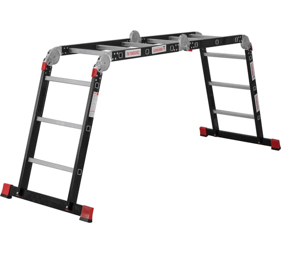 Изображение товара Лестница-трансформер алюминиевая Новая Высота Проф WIDE NV 3329, 4x3 перекладины, ширина 450 мм 3329403