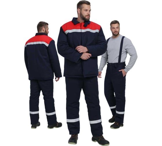 Изображение товара Костюм сварщика зимний ФАКЕЛ Велд-СОП 1 кл.защиты (тк.Хлопок ОП,350) брюки, т.синий/красный 87484787.003