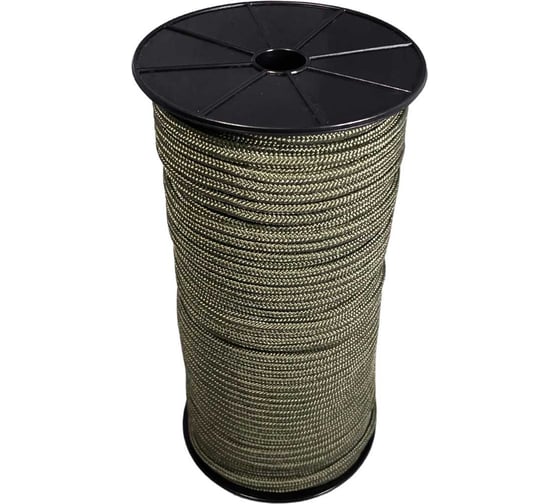 Изображение товара Шнур плетеный полипропиленовый ООО Оптхозторг 4 мм 500 м хаки 05845008