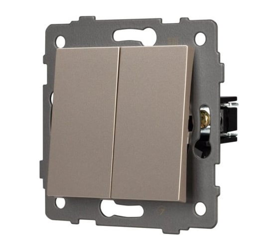 Изображение товара Механизм выключателя двухклавишный проходной Arlight SWT-MKP2-PL-GD-V 1шт 049895