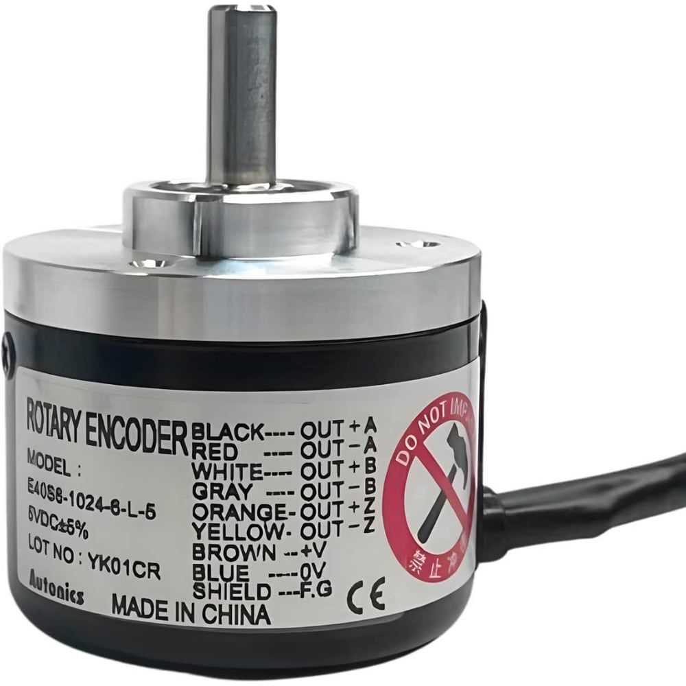 Изображение товара Инкрементальный энкодер Autonics E40S6-1024-6-L-5 40 мм с выступающим валом