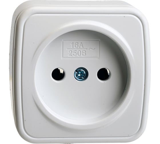Изображение товара Розетка накладная STEKKER Basic 1-местная, б/з, 250В, 16А PST10-501-20 50074