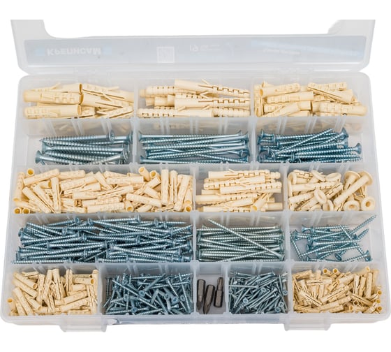 Изображение товара Набор распорных дюбелей и шурупов ЕВРОПАРТНЕР КРЕПИСАМ N 0099