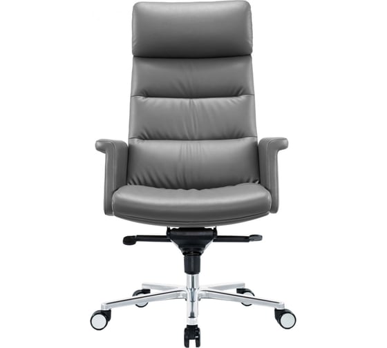 Изображение товара Кресло руководителя CACTUS CS-LGR-DUBLIN темно-серый сиденье темно-серый кожа крестовина алюминий 2090571