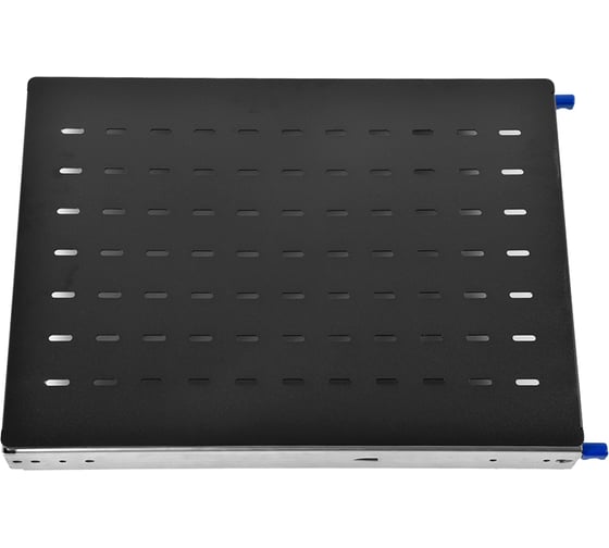 Изображение товара Полка усиленная ЦМО с телескопическими направляющими грузоподъёмностью 150 кг глубина 620 мм чёрный ТСВ-62У-9005