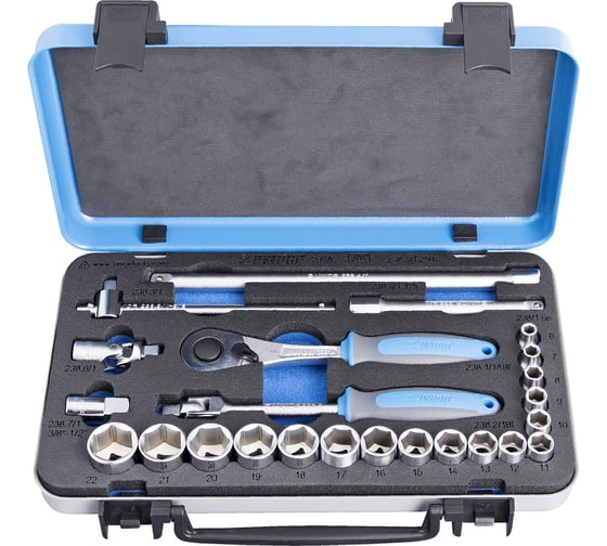Изображение товара Набор торцевых головок 3/8" Unior 24 предмета в металлическом кейсе 3838909125091