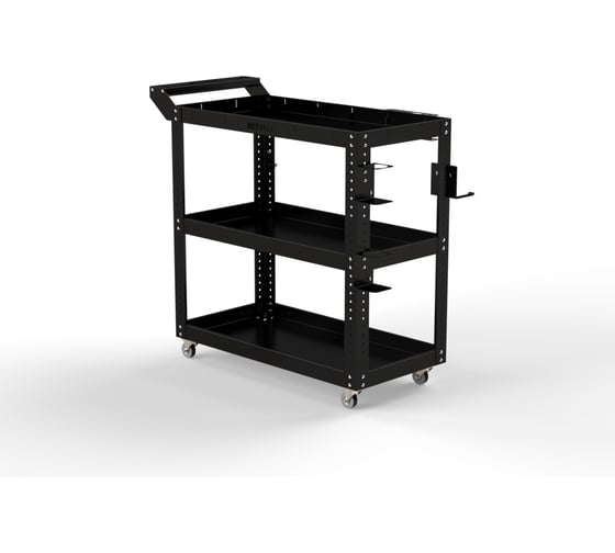 Изображение товара Тележка инструментальная ООО Металекс Тип 1 700x400x950 3 полки (черный) / 118083