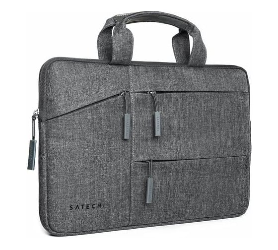Изображение товара Сумка Satechi Water-Resistant Laptop Carrying Case для ноутбуков до 15, 16 дюймов, материал нейлон, цвет серый ST-LTB15