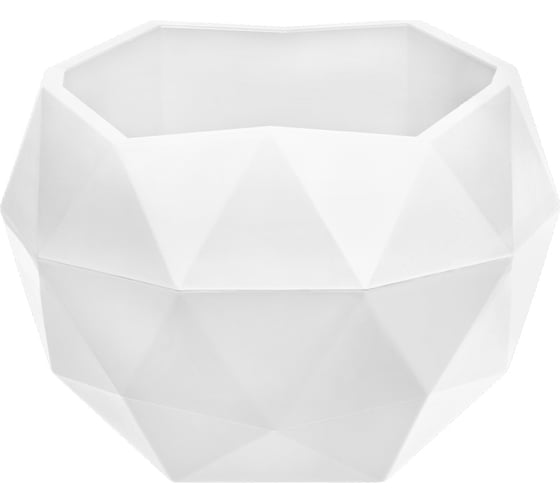 Изображение товара Кашпо bmc КШ9127 Топаз белое, 21.8х15 см, 2.5 л 062805