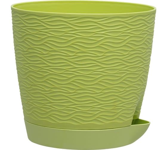 Изображение товара Кашпо bmc КШ8684 Блюз с поддоном фисташковое, 14х13 см, 1.2 л 060095
