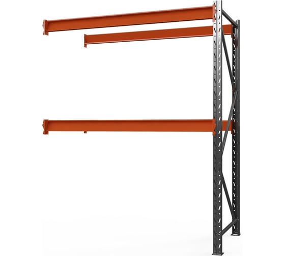 Изображение товара Секция приставная стеллажа металлического ГТС ОПТИМА 2000x1530x785 мм, 2 яруса, без настила 99-2015378502P