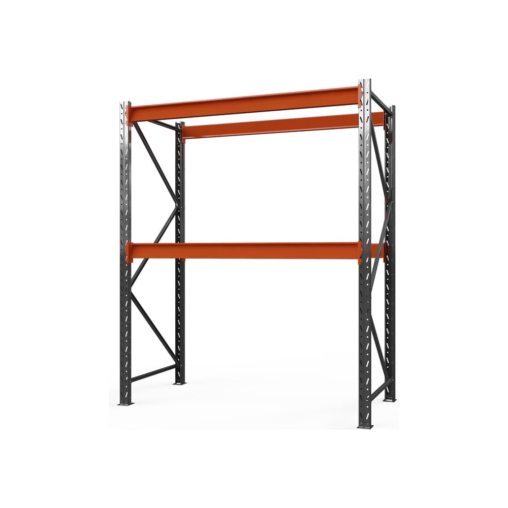 Изображение товара Металлический стеллаж ГТС ОПТИМА 2500x1530x785 мм 2 яруса профессиональный