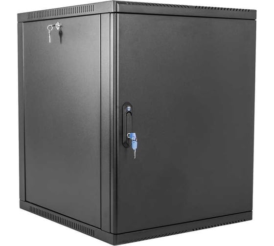 Изображение товара Шкаф телекоммуникационный настенный сварной ЦМО 12U (600 × 650) съёмные стенки, дверь металл, чёрный ШРН-12.650.1-9005