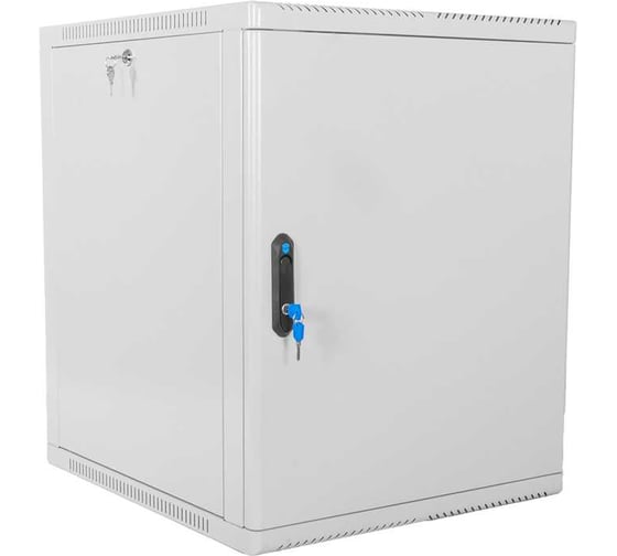 Изображение товара Шкаф телекоммуникационный настенный сварной ЦМО 12U (600 × 350) съёмные стенки, дверь металл ШРН-12.350.1